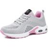FLARUT Running Shoes Womens Lightweight Fashion Sport Sneakers Casual Walking Athletic Non Slip(Grey-c)