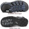 FLARUT Men’s Athletic Sandals – Closed Toe Sport Hiking & Outdoor Walking Water Sandals with Anti-Slip Cushioning and Breathable Mesh(F-blue)