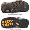 FLARUT Men’s Athletic Sandals – Closed Toe Sport Hiking & Outdoor Walking Water Sandals with Anti-Slip Cushioning and Breathable Mesh(F-brown)