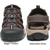 FLARUT Men’s Athletic Sandals – Closed Toe Sport Hiking & Outdoor Walking Water Sandals with Anti-Slip Cushioning and Breathable Mesh(F-brown)