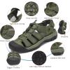 FLARUT Men’s Athletic Sandals – Closed Toe Sport Hiking & Outdoor Walking Water Sandals with Anti-Slip Cushioning and Breathable Mesh(F-green)
