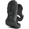 FLARUT Men’s Athletic Sandals Sport Outdoor Hiking Sandals Open Toe Leather Walking Sandals Beach Water Shoes(A-black)