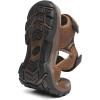 FLARUT Men’s Athletic Sandals Sport Outdoor Hiking Sandals Open Toe Leather Walking Sandals Beach Water Shoes(A-brown)