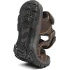 FLARUT Men’s Athletic Sandals Sport Outdoor Hiking Sandals Open Toe Leather Walking Sandals Beach Water Shoes(A-dark Brown)