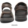 FLARUT Men’s Athletic Sandals Sport Outdoor Hiking Sandals Open Toe Leather Walking Sandals Beach Water Shoes(A-dark Brown)