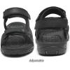FLARUT Men’s Athletic Sandals Sport Outdoor Hiking Sandals Open Toe Leather Walking Sandals Beach Water Shoes(B-black)