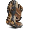 FLARUT Men’s Athletic Sandals Sport Outdoor Hiking Sandals Open Toe Leather Walking Sandals Beach Water Shoes(B-brown)