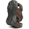 FLARUT Men’s Athletic Sandals Sport Outdoor Hiking Sandals Open Toe Leather Walking Sandals Beach Water Shoes(B-dark Brown)