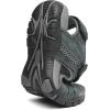 FLARUT Men’s Athletic Sandals Sport Outdoor Hiking Sandals Open Toe Leather Walking Sandals Beach Water Shoes(B-grey)