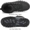 FLARUT Mens Snow Boots Insulated Fur Liner Winter Warm Hiking Shoes Walking Sneaker(M-black)