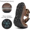 FLARUT Men’s Sport Sandals Outdoor Hiking Sandal Open Toe Walking Sandals for Summer Beach Water Shoes(Brown-a)