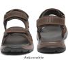FLARUT Men’s Sport Sandals Outdoor Hiking Sandal Open Toe Walking Sandals for Summer Beach Water Shoes(Dark Brown-a)