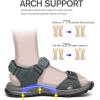 FLARUT Men’s Sport Sandals Outdoor Hiking Sandal Open Toe Walking Sandals for Summer Beach Water Shoes(Grey-a)