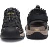 FLARUT Men’s Sport Sandals Outdoor Hiking Sandals Closed Toe Leather Athletic Lightweight Trail Walking Casual Sandals Water Shoes(A-black)