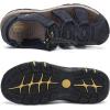 FLARUT Men’s Sport Sandals Outdoor Hiking Sandals Closed Toe Leather Athletic Lightweight Trail Walking Casual Sandals Water Shoes(A-blue)
