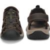 FLARUT Men’s Sport Sandals Outdoor Hiking Sandals Closed Toe Leather Athletic Lightweight Trail Walking Casual Sandals Water Shoes(A-darkbrown)