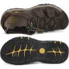 FLARUT Men’s Sport Sandals Outdoor Hiking Sandals Closed Toe Leather Athletic Lightweight Trail Walking Casual Sandals Water Shoes(A-darkbrown)