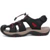 FLARUT Men’s Sport Sandals Outdoor Hiking Sandals Closed Toe Leather Athletic Lightweight Trail Walking Casual Sandals Water Shoes(C-black)