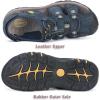 FLARUT Men’s Sport Sandals Outdoor Hiking Sandals Closed Toe Leather Athletic Lightweight Trail Walking Casual Sandals Water Shoes(C-blue)