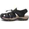 FLARUT Men’s Sport Sandals Outdoor Hiking Sandals Closed Toe Leather Athletic Lightweight Trail Walking Casual Sandals Water Shoes(E-black)