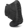 FLARUT Mens Womens Barefoot Snow Boots Winter Warm Shoes Fur Lined Wide Toe Box Zero Drop Ankle Sneakers(C-all Black)