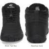 FLARUT Mens Womens Barefoot Snow Boots Winter Warm Shoes Fur Lined Wide Toe Box Zero Drop Ankle Sneakers(C-all Black)