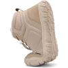 FLARUT Mens Womens Barefoot Snow Boots Winter Warm Shoes Fur Lined Wide Toe Box Zero Drop Ankle Sneakers(C-khaki)