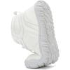 FLARUT Mens Womens Barefoot Snow Boots Winter Warm Shoes Fur Lined Wide Toe Box Zero Drop Ankle Sneakers(C-white)