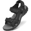 FLARUT Men’s Sport Sandals Outdoor Hiking Sandal Open Toe Walking Sandals for Summer Beach Water Shoes(Black-a)
