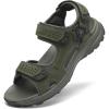 FLARUT Men’s Sport Sandals Outdoor Hiking Sandal Open Toe Walking Sandals for Summer Beach Water Shoes(Green-a)
