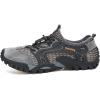 FLARUT Men’s Sandals Barefoot Hiking Shoes Quick Dry Breathable Mesh Lightweight Outdoor Training Water Walking Shoes(B-gray)