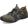 FLARUT Men’s Sandals Barefoot Hiking Shoes Quick Dry Breathable Mesh Lightweight Outdoor Training Water Walking Shoes(B-green)
