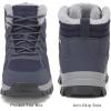 FLARUT Mens Snow Boots Insulated Fur Liner Winter Warm Hiking Shoes Walking Sneaker(M-blue)