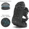 FLARUT Men’s Athletic Sandals Sport Outdoor Hiking Sandals Open Toe Leather Walking Sandals Beach Water Shoes(Black-b)