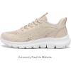 FLARUT Women’s Running Shoes Lightweight Breathable Sport Sneakers Casual Comfort Walking Athletic Non Slip(Beige)