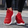 FLARUT Women’s Running Shoes Lightweight Breathable Sport Sneakers Casual Comfort Walking Athletic Non Slip(Red)