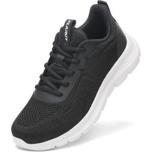 FLARUT Women’s Running Shoes Lightweight Breathable Sport Sneakers Casual Comfort Walking Athletic Non Slip(Black)